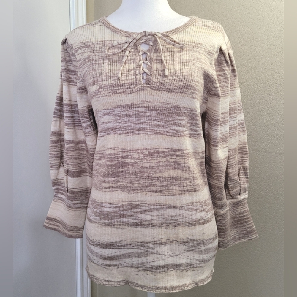 Knox Rose Womens 3/4 Baloon Sleeve Crewneck Sweater Size XXL NWT